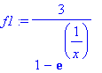 f1 := 3/(1-exp(1/x))