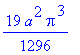 19/1296*a^2*Pi^3