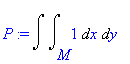 P := Int(Int(1,x = M .. ``),y = `` .. ``)