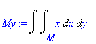 My := Int(Int(x,x = M .. ``),y = `` .. ``)