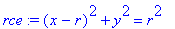rce := (x-r)^2+y^2 = r^2