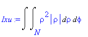 Ixu := Int(Int(rho^2*abs(rho),rho = N .. ``),phi = `` .. ``)