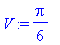 V := 1/6*Pi