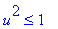 u^2 <= 1