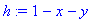 h := 1-x-y