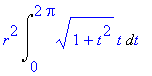 r^2*Int((1+t^2)^(1/2)*t,t = 0 .. 2*Pi)