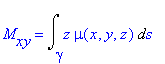 M[xy] = Int(z*mu(x,y,z),s = gamma .. ``)