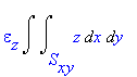 epsilon[z]*Int(Int(z,x = S[xy] .. ``),y = `` .. ``)