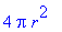 4 Pi r^2